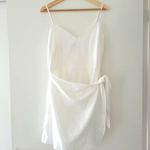 ABERCROMBIE white strappy wrap sun dress